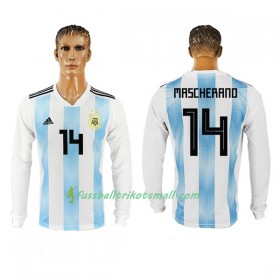 Fußballtrikots Argentinien Mascherano 14 WM 2018 Langarm Heimtrikotsatz kaufen